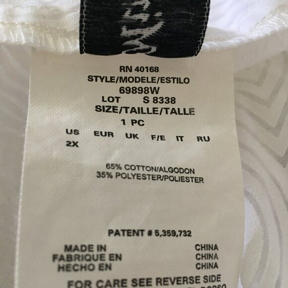 Miraclesuit Sun Dress Coverup Size 2X White Tie Front Cotton Blend - Picture 8 of 8